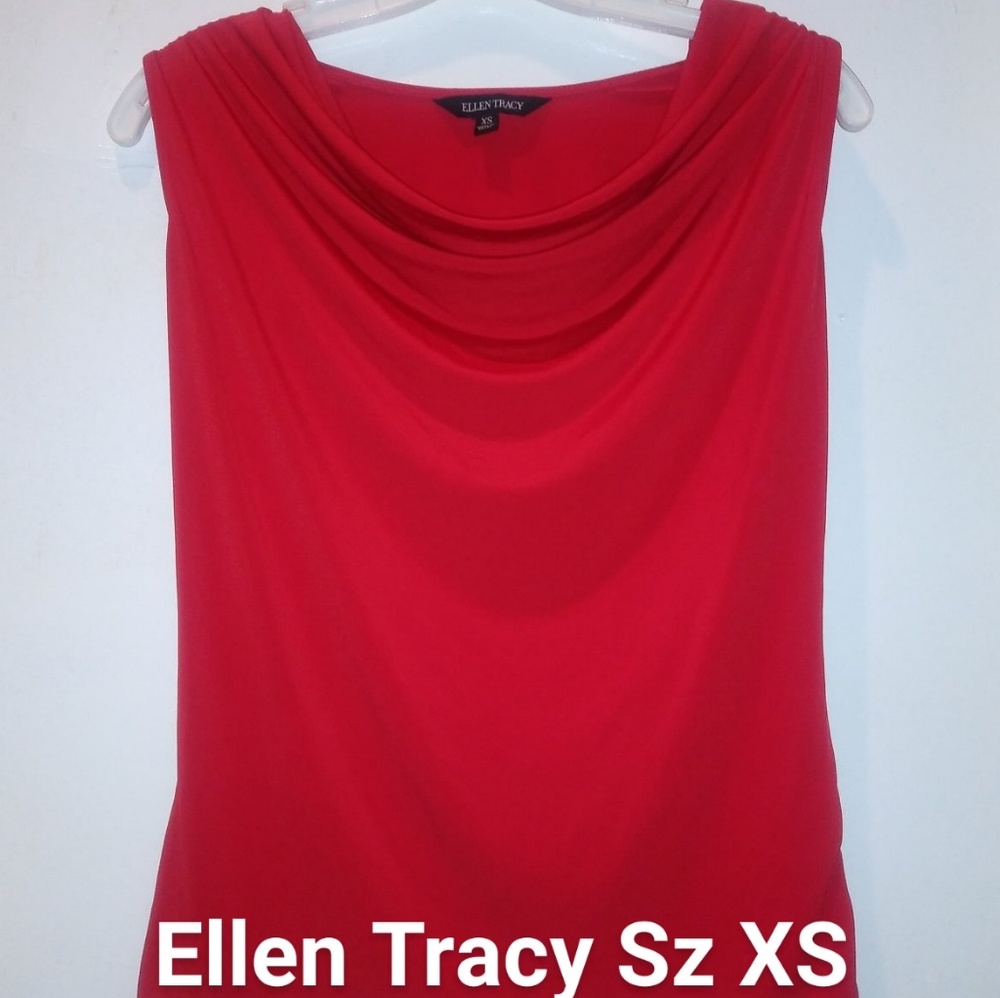 Ellen Tracy sleeveless cowl blouse